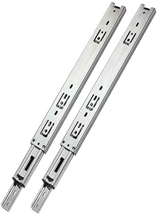 Lapo 10-Inch Heavy-Duty Mild Steel Drawer Channel Slides for Kitchen and Wardrobe - Telescopic Design, 45kg Capacity(Silver, Pack of 1 Set) - Image 4